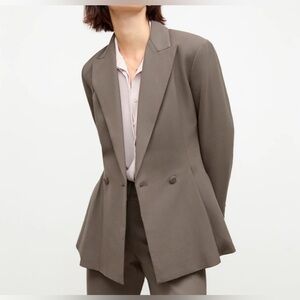 MM LaFleur Gaia Jacket Wool Workwear Blazer Sharkskin Women’s Sz 0 Petite